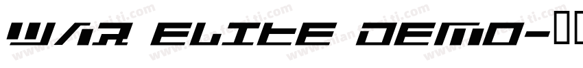 war elite demo字体转换